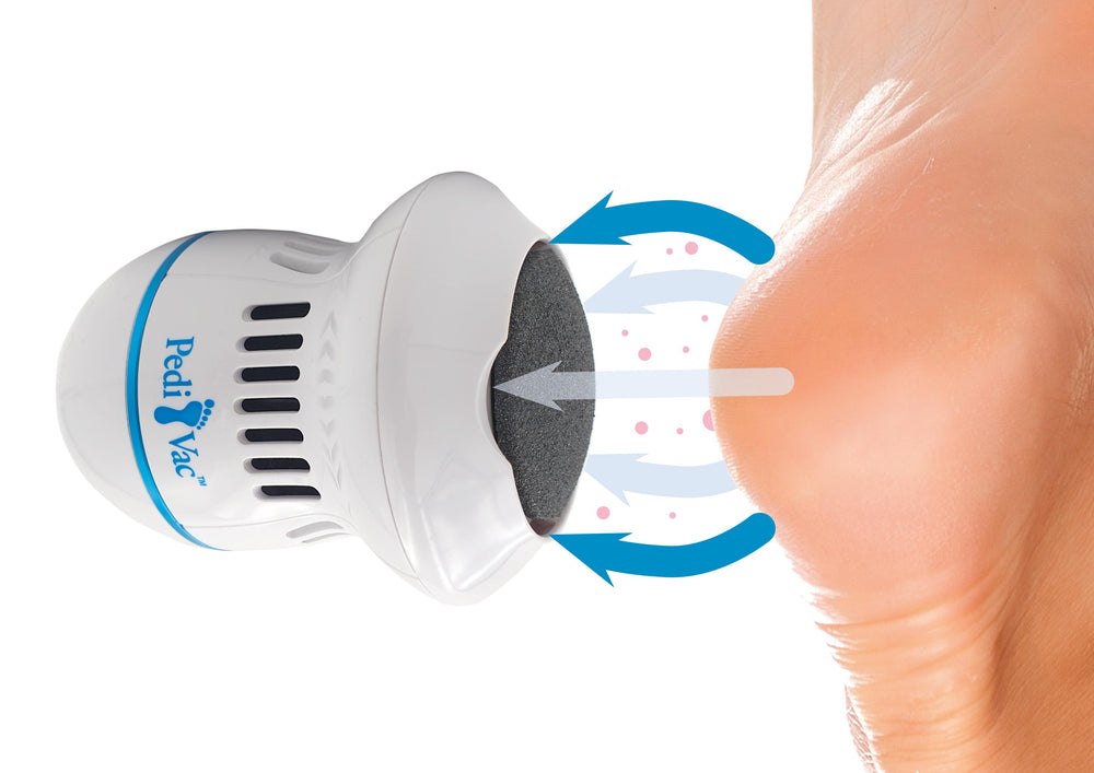 Dispozitiv pentru îndepărtarea calusurilor, cu funcție de aspirație PediVac