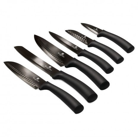 Berlinger Haus Metallic Line Shiny Black Edition Set de cuțite din 6 piese