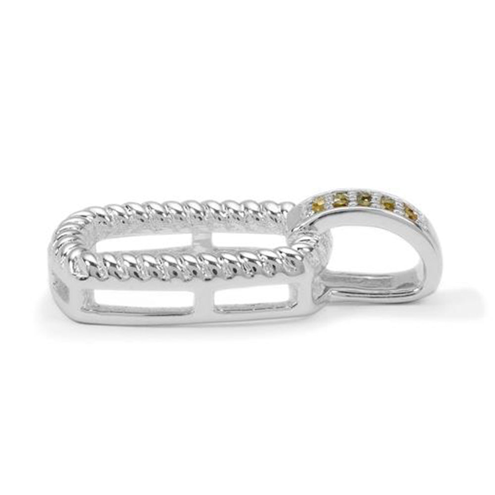 Pandantiv din Argint 925 ( 1.91 grame ) cu Diamant Galben 0.06 Carate