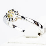 Inel din Argint 925 ( 2.15 grame ) cu Diamant Galben 0.06 Carate