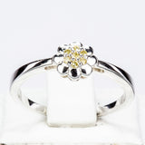 Inel din Argint 925 ( 2.15 grame ) cu Diamant Galben 0.06 Carate