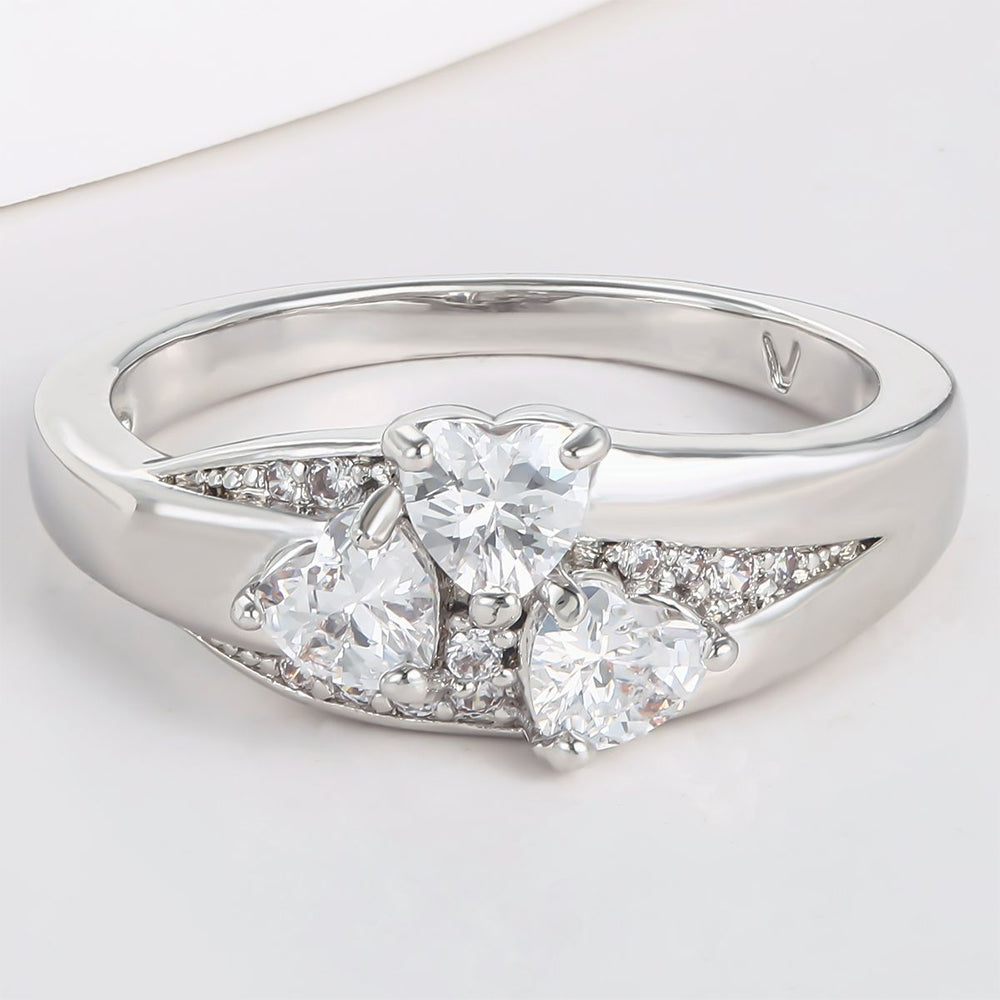 Inel din Aliaj Placat cu Aur ( 10 grame ) cu Cristal Alb Emporia®