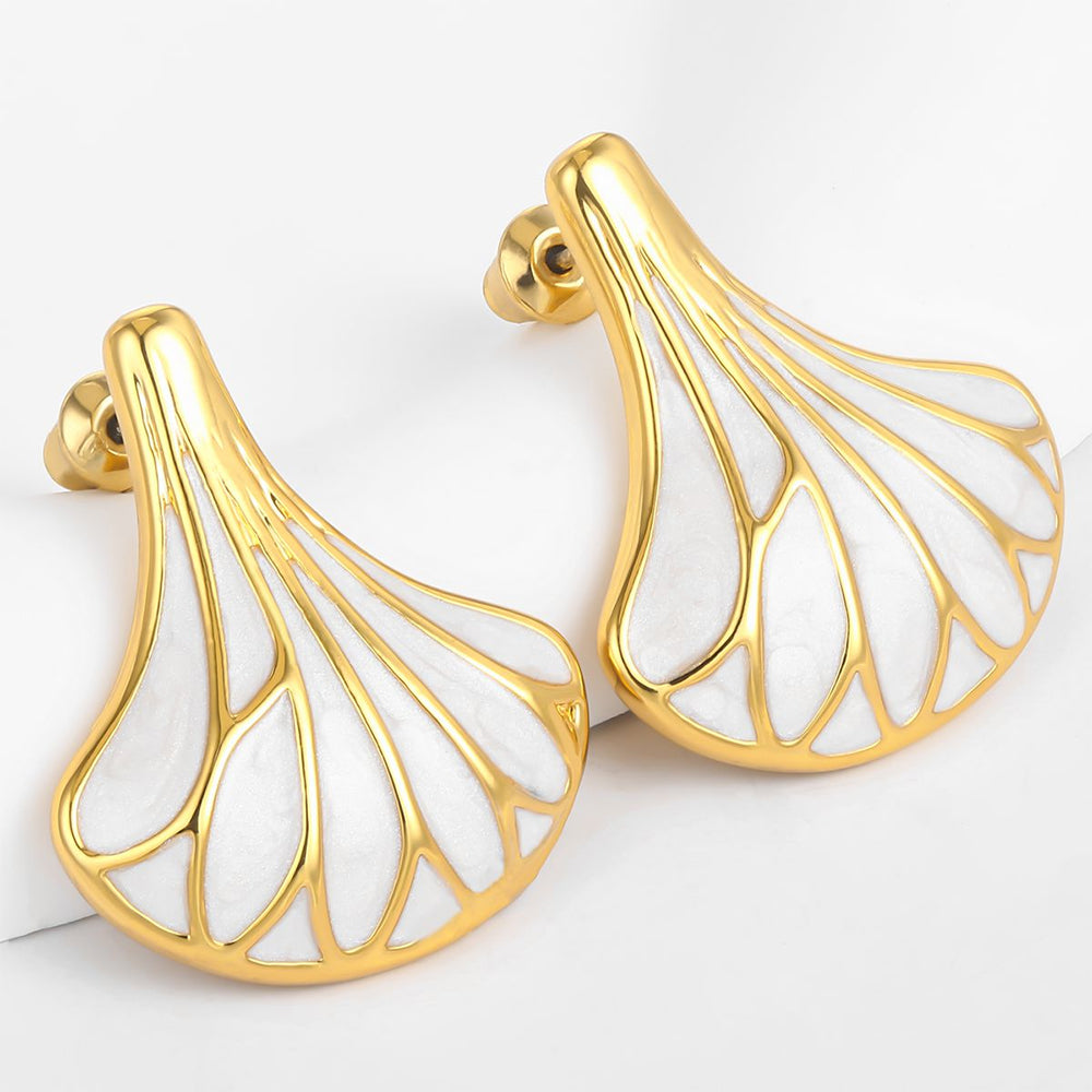 Cercei din Aliaj Placat cu Aur ( 10 grame ) cu Email