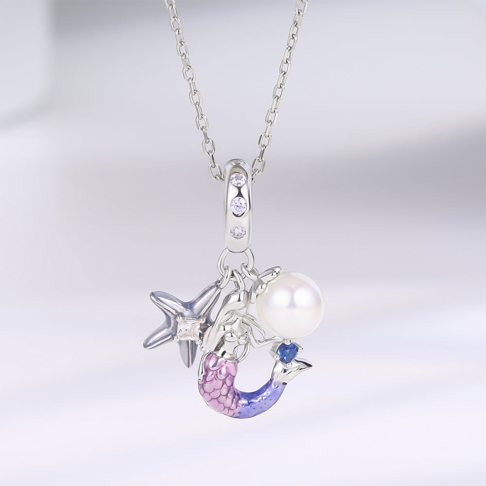 Colier din Aliaj Placat cu Aur ( 10 grame ) cu Perlă de cristal