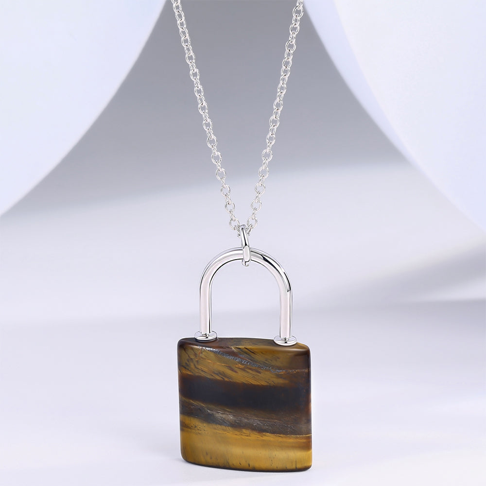 Colier din Aliaj Placat cu Aur ( 10 grame ) cu Cristal Maro Emporia®