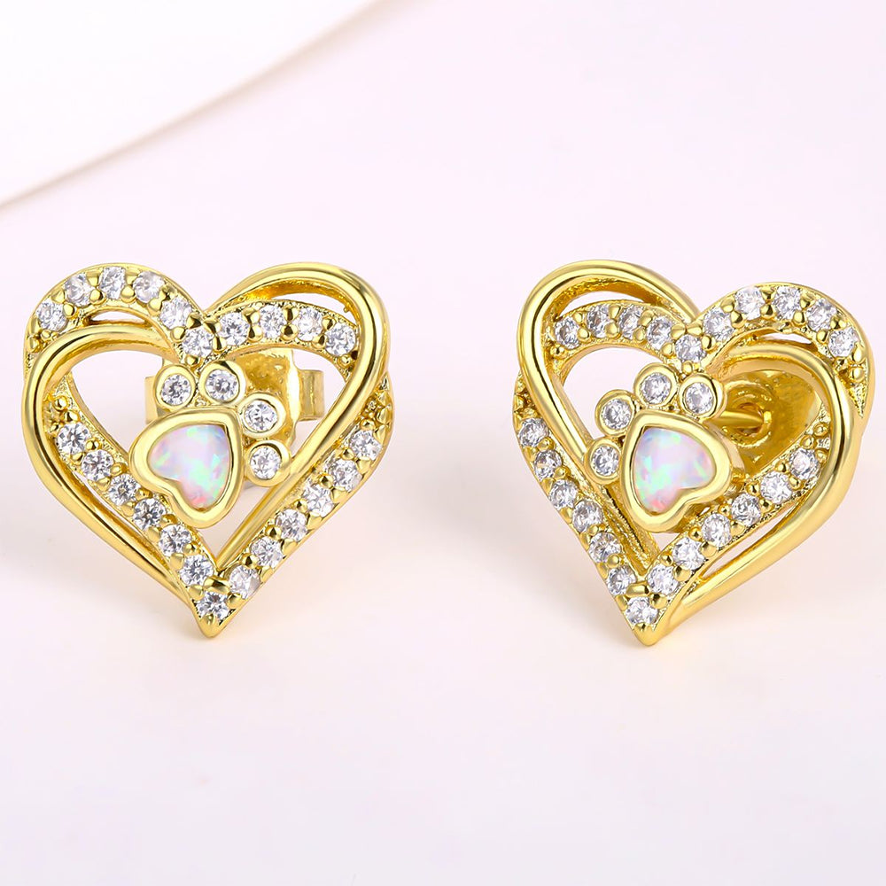 Cercei din Aliaj Placat cu Aur ( 10 grame ) cu Cristal Alb Emporia®