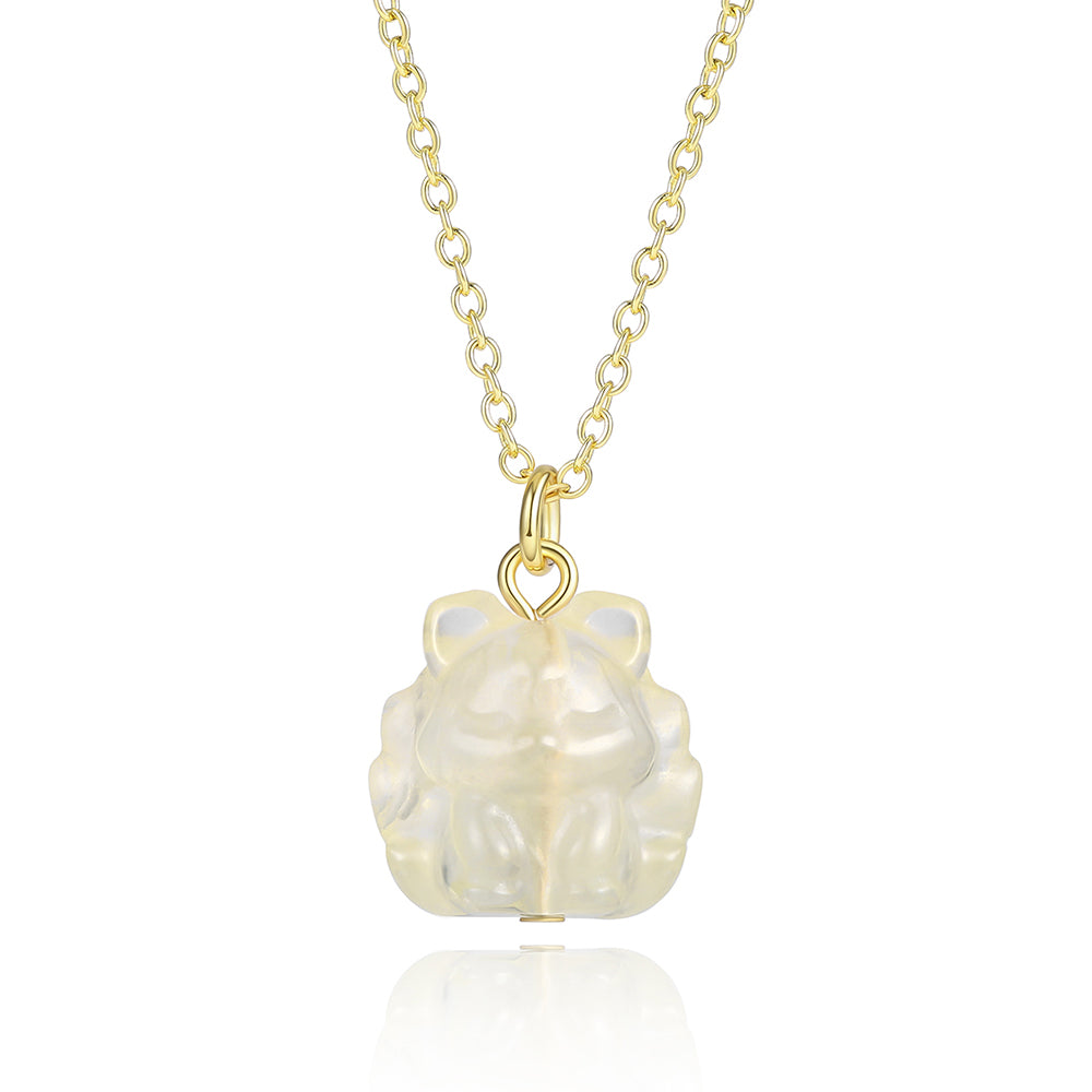 Colier din Aliaj Placat cu Aur ( 10 grame ) cu Cristal Alb Emporia®