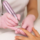 Pilă de unghii profesională Emporia Beauty cu capete interschimbabile – Roz