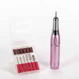 Pilă de unghii profesională Emporia Beauty cu capete interschimbabile – Roz