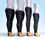 MyFit Jeans Leggings – Colanți cu efect denim care se potrivesc oricărui tip de siluetă (EU size: 44-50)