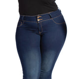 MyFit Jeans Leggings – Colanți cu efect denim care se potrivesc oricărui tip de siluetă (EU size: 44-50)