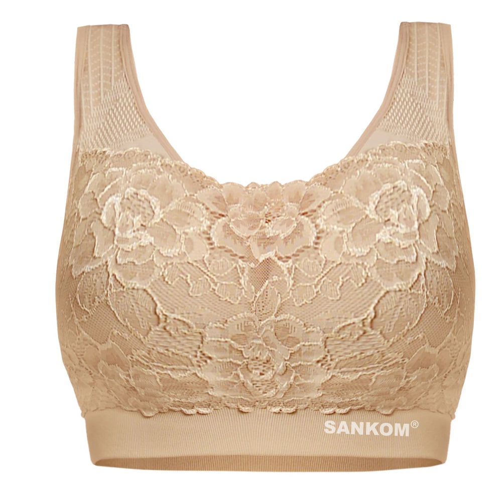 Sutien Sankom Classic , CULOAREA PIERSICII bust-măsură 90-95cm; Mărime:M/L