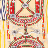 Eșarfă „Lanțuri de lux”, 85 x 180 cm, crem, 100% mătase vegană