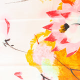 Eșarfă „Lotus Nocturn”, 85 x 180 cm, portocalie, 100% mătase vegană