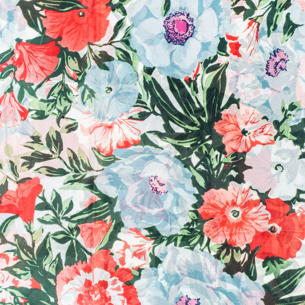 Eșarfă „Briza Orhideelor”, 85 x 180 cm, albă, 100% mătase vegană