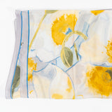 Eșarfă „Grădina Luminată”, 85 x 180 cm, bleu deschis, 100% mătase vegană