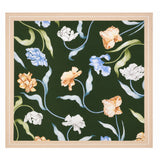 Emerald Flowers Scarf, Emerald Green, 90 cm x 90 cm, 100% Silk
