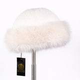 Căciulă de iarnă din blană artificială, bej – mărime universală.