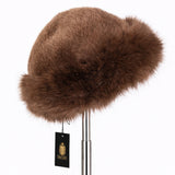 Căciulă de iarnă din blană artificială, maro– mărime universală.