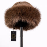 Căciulă de iarnă din blană artificială, maro– mărime universală.