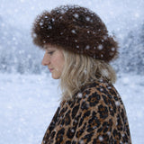 Căciulă de iarnă din blană artificială, maro– mărime universală.