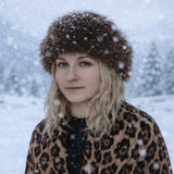 Căciulă de iarnă din blană artificială, maro– mărime universală.