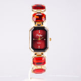 Ceas din Aliaj Placat cu Aur ( 200 grame ) cu Cristal Roșu Emporia®