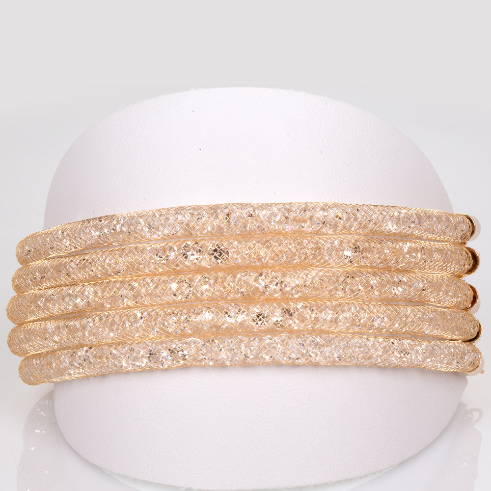 Set din Aliaj Placat cu Aur cu Cristal Alb Emporia®