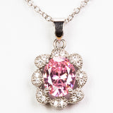 Set din Aliaj Placat cu Aur Alb cu Cristal Roz Emporia® și Cristal Alb Emporia®