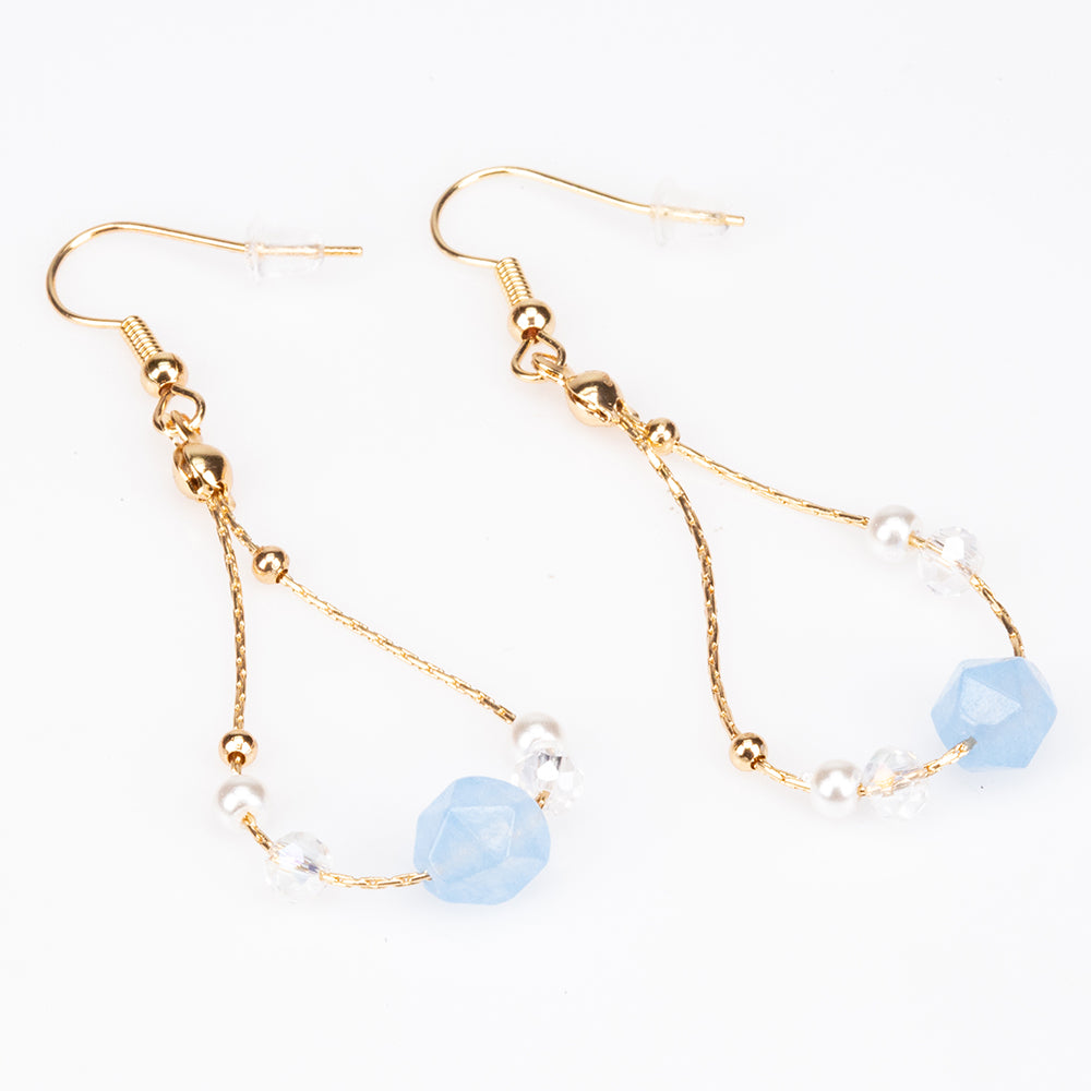 Set din Aliaj Placat cu Aur cu Turmalină ( Colier+Cercei+Brățară )