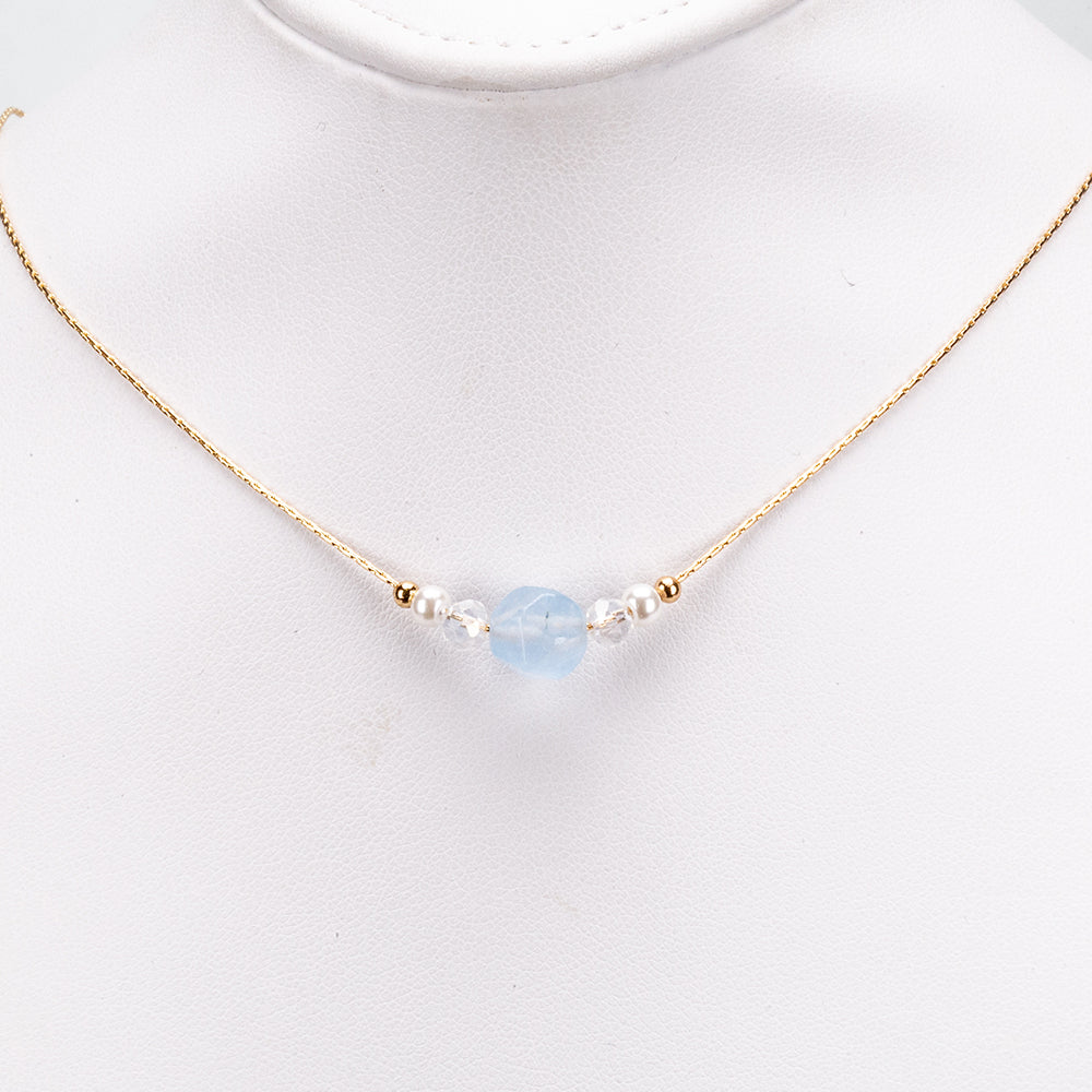 Set din Aliaj Placat cu Aur cu Turmalină ( Colier+Cercei+Brățară )