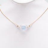 Set din Aliaj Placat cu Aur cu Turmalină ( Colier+Cercei+Brățară )