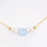 Set din Aliaj Placat cu Aur cu Turmalină ( Colier+Cercei+Brățară )