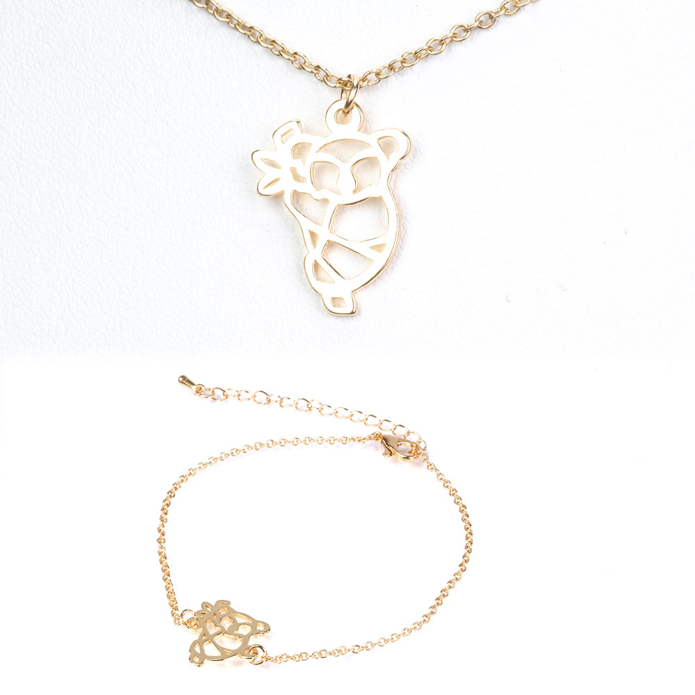 Set din Aliaj Placat cu Aur ( 6.5 grame ) ( Colier+Brățară )