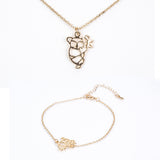 Set din Aliaj Placat cu Aur ( 6.5 grame ) ( Colier+Brățară )