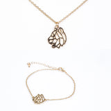 Set din Aliaj Placat cu Aur ( 6.5 grame ) ( Colier+Brățară )