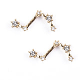 Berbec Cercei din Aliaj Placat cu Aur ( 29 grame ) cu Cristal Alb Emporia®