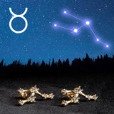 Taur Cercei din Aliaj Placat cu Aur ( 29 grame ) cu Cristal Alb Emporia®