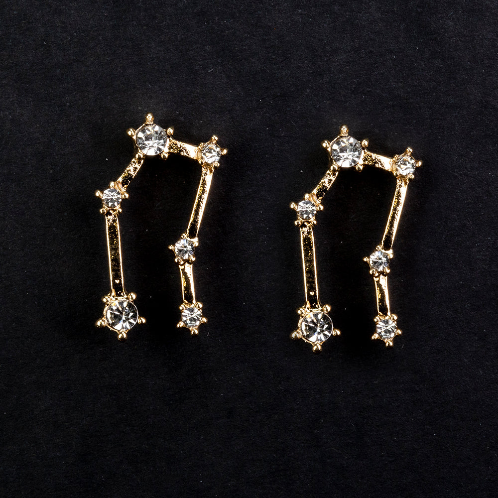 Gemeni Cercei din Aliaj Placat cu Aur ( 29 grame ) cu Cristal Alb Emporia®