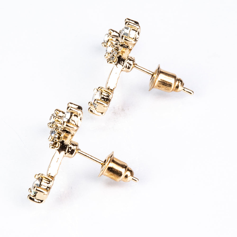Rac Cercei din Aliaj Placat cu Aur ( 29 grame ) cu Cristal Alb Emporia®