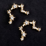 Vărsător Cercei din Aliaj Placat cu Aur ( 29 grame ) cu Cristal Alb Emporia®