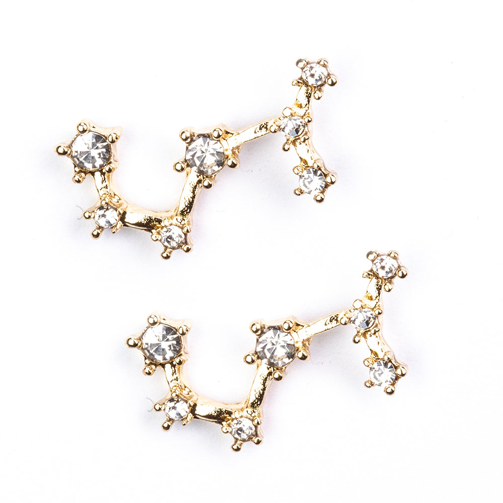 Scorpion Cercei din Aliaj Placat cu Aur ( 29 grame ) cu Cristal Alb Emporia®