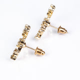 Scorpion Cercei din Aliaj Placat cu Aur ( 29 grame ) cu Cristal Alb Emporia®