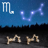 Scorpion Cercei din Aliaj Placat cu Aur ( 29 grame ) cu Cristal Alb Emporia®