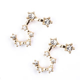 Leu Cercei din Aliaj Placat cu Aur ( 29 grame ) cu Cristal Alb Emporia®