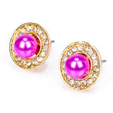 Set din Aliaj Placat cu Aur ( 10 grame ) cu Perlă de Apă Dulce Albă și Cristal Alb Emporia® 3.41 Carate ( Colier+Cercei+Pandantiv )