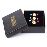 Set din Aliaj Placat cu Aur ( 10 grame ) cu Perlă de Apă Dulce Albă și Cristal Alb Emporia® 3.41 Carate ( Colier+Cercei+Pandantiv )