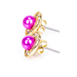 Set din Aliaj Placat cu Aur ( 10 grame ) cu Perlă de Apă Dulce Albă și Cristal Alb Emporia® 3.41 Carate ( Colier+Cercei+Pandantiv )