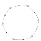 Colier din Aliaj Placat cu Aur ( 20 grame ) cu Sidef și Aventurin Verde 81 Carate