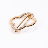 Set din Aliaj Placat cu Aur ( 0.48 grame ) cu Cristal Alb Emporia® 2.4 Carate ( Colier+Cercei+Brățară )